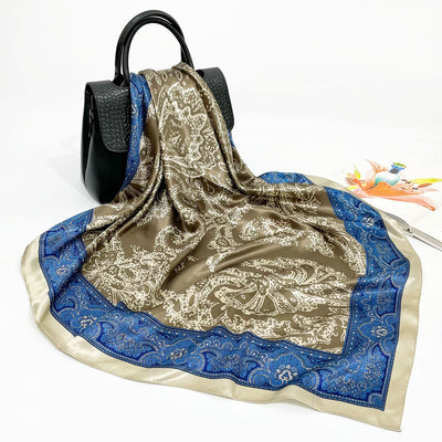 Pañuelo de Seda 90cm Primavera Otoño - Cuadrado Elegante - Image 60
