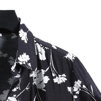 Camisa Casual de Manga Corta con Estampado Floral para Hombre - Image 10
