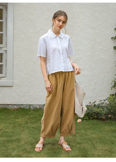 Camisa de Lino Puro con Textura Francesa para Mujer - Image 21