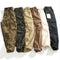 Pantalones Cargo Sueltos con Múltiples Bolsillos y Efecto Desgastado