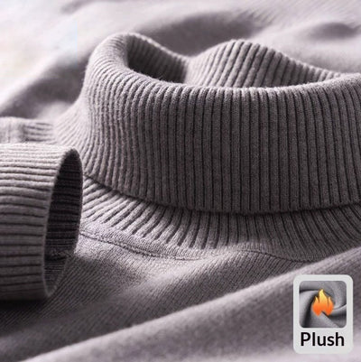 Suéter Tejido para Hombre Cuello Alto Cálido y Suave - Image 8