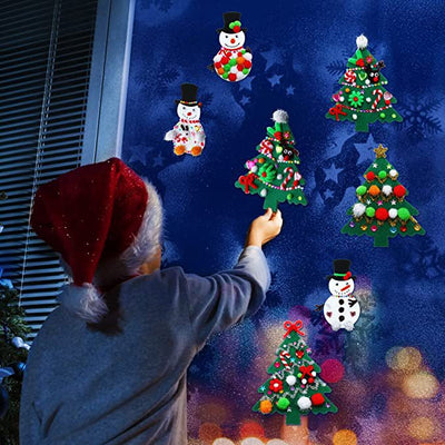 Set de 12 Piezas de Decoración Navideña - Árbol y Muñeco de Nieve - Image 3