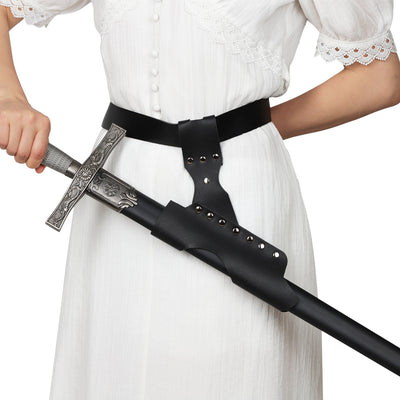 Cinturón de Cuero Pirata con Soporte para Espada y Daga - Image 11