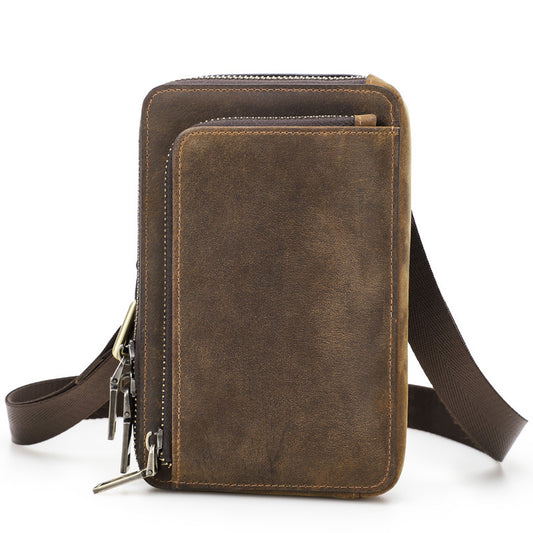 Bolsa Bandolera de Cuero Vintage para Hombre - Estilo Retro Casual - Image 2