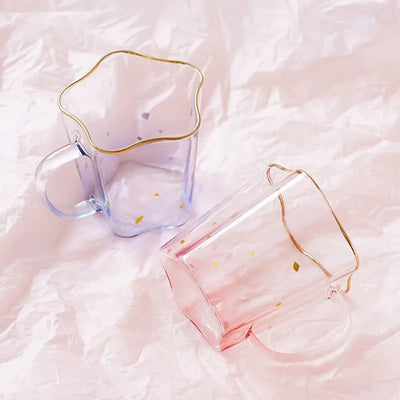 Vaso de Cristal Borosilicato con Borde Dorado Estrella Italiana - Image 4