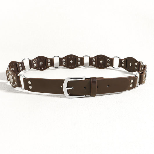 Cinturón Vintage Unisex con Hebilla de Metal Remachado - Estilo Punk Hip Hop - Image 22