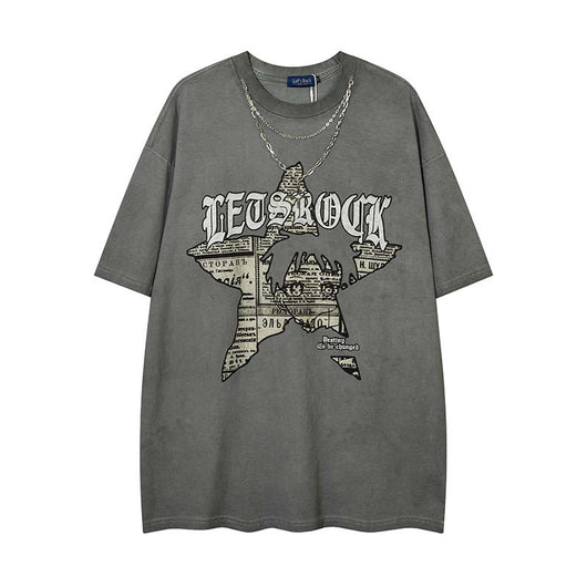 Camiseta Retro Manga Corta con Cadena para Hombre - Image 21