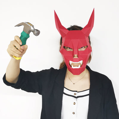 Máscara de Demonio Animal - Kit DIY Molde 3D en Papel - Image 5