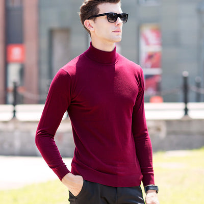 Suéter de Cuello Alto Manga Larga para Hombre - Image 13