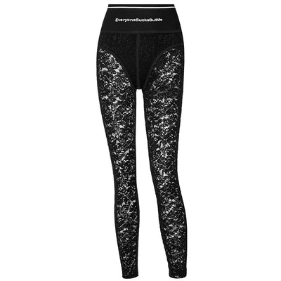 Pantalones Ajustados de Encaje con Control de Cintura - Image 10