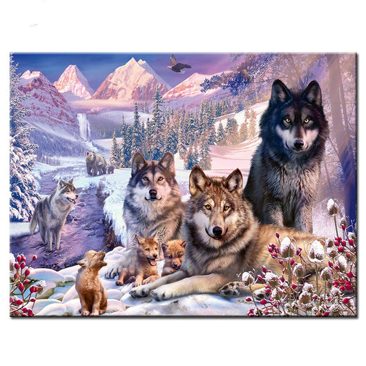 Kit de Bordado Punto de Cruz Lobo - Cuadro Decorativo DIY - Image 6