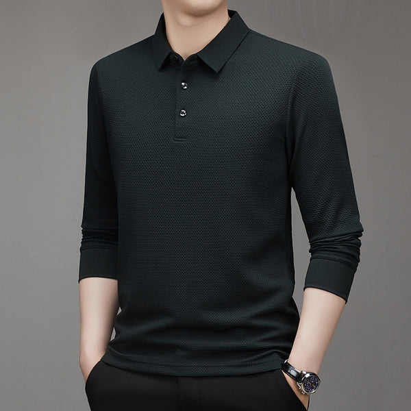 Camiseta Manga Larga Cuadros Panal Otoñal para Hombre