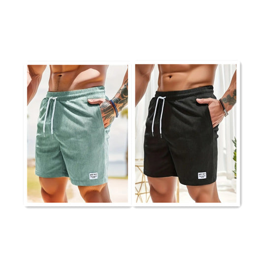 Pantalones Cortos de Verano en Pana con Cordón Ajustable para Hombre - Image 19