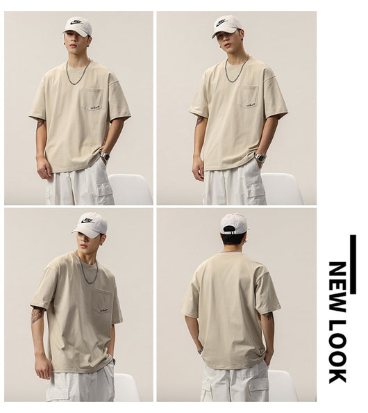 Playera Básica Bordada Cuello Redondo Manga Corta para Hombre - Image 16