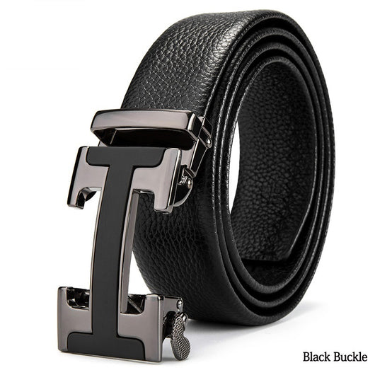 Cinturón de Cuero para Hombre con Hebilla Automática y Patrón Texturizado - Image 11