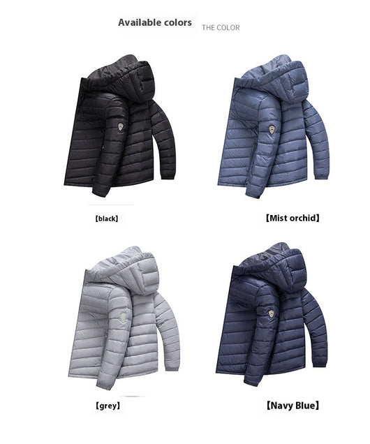 Chaqueta de Plumas para Hombre, Corte Slim Estilo Coreano - Image 16