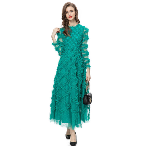 Vestido Formal para Mujer con Volantes Elegantes