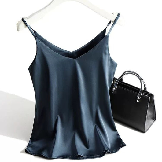 Camiseta Italiana Mujer Escote V Básica Blanca - Image 11