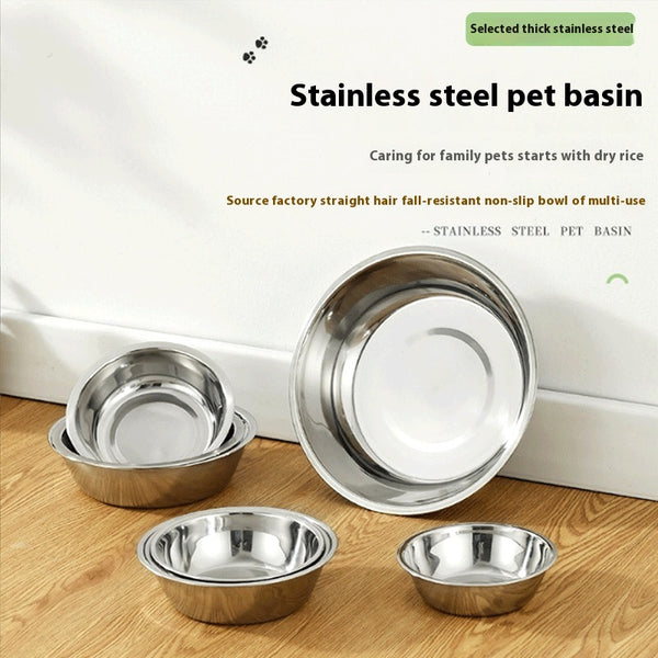 Comedero de Acero Inoxidable para Perros y Gatos - Antideslizante y Fácil de Limpiar