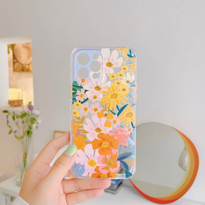 Funda Móvil Suave Flores Crisantemo Multicolor - Protección Total