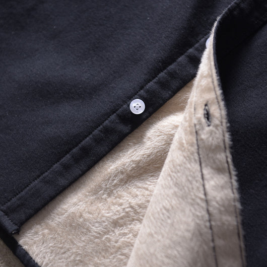 Chaqueta Camisa Térmica Casual para Hombre con Forro de Terciopelo - Image 12
