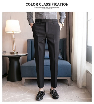 Pantalones de Vestir Clásicos Británicos para Hombre - Image 19