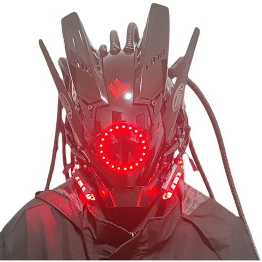 Máscara Cyber Futurista con Lámpara LED Trenzada - Image 3