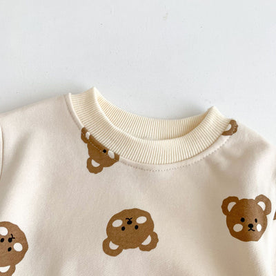 Conjunto de Ropa para Bebé Suéter de Algodón con Osito Cartoon - Image 32