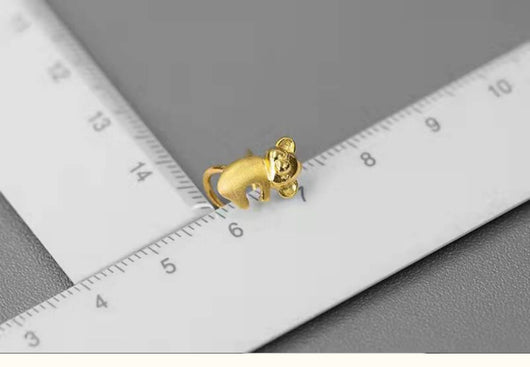 Aretes Koala's Hug Plata 925 Chapados en Oro - Image 12
