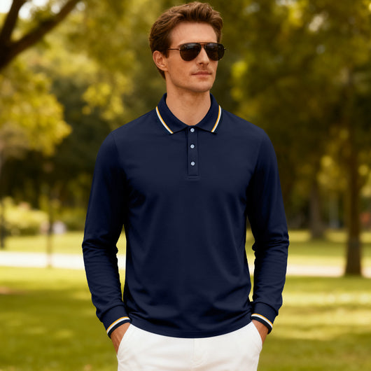 Polo Jacquard Casual para Hombre - Secado Rápido y Transpirable - Image 19