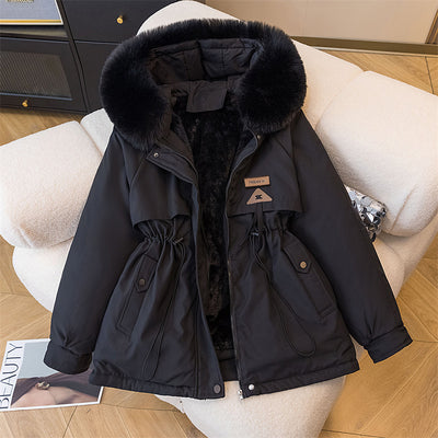 Abrigo Acolchado de Terciopelo Suelto Estilo Coreano para Mujer - Image 2