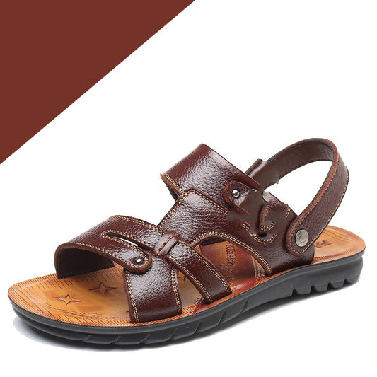 Sandalias de Cuero Genuino para Hombre con Suela Antideslizante Dual - Image 2