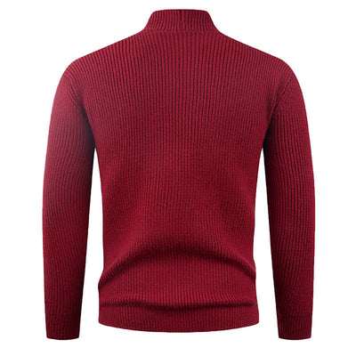 Suéter Casual para Hombre con Cuello Mao y Botones Sesgados - Image 32