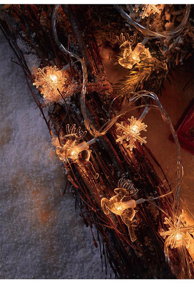 Guirnalda Luminosa Navideña con Renos y Copos de Nieve LED - Image 16