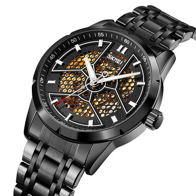 Reloj Mecánico Automático Esqueleto Diseño Panal para Hombre - Image 12