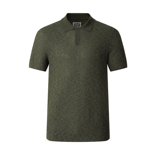 Polo Ejecutivo Slim Fit Tejido Texturizado de Seda de Hielo - Manga Corta para Hombre - Image 7