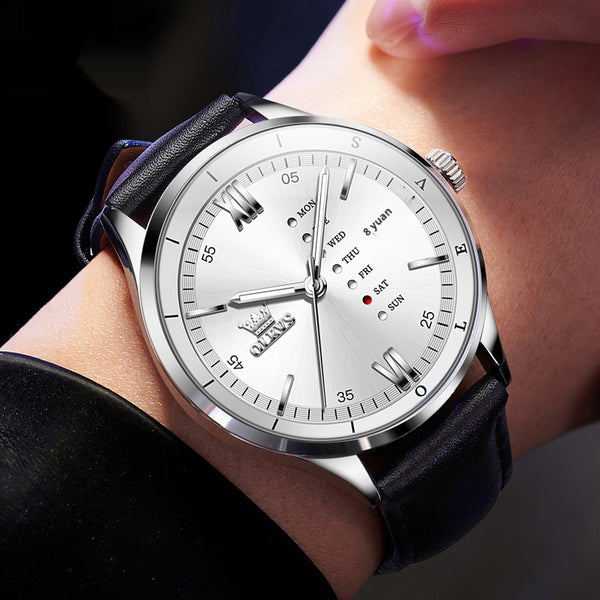 Reloj de Cuarzo Multifunción Impermeable para Hombre