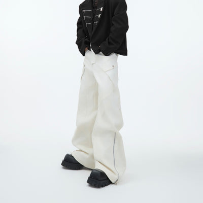 Pantalón Casual Recto con Costura Metálica - Image 3