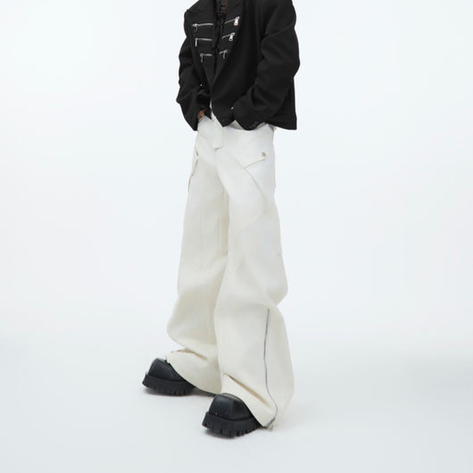 Pantalón Casual Recto con Costura Metálica - Image 3