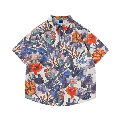 Camisa Estampada para Hombre con Diseño Floral Artístico - Image 11