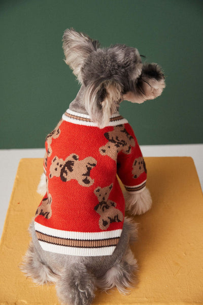 Suéter Preppy a Rayas para Perros y Gatos - Chaleco V-Neck Cálido de Invierno - Image 5