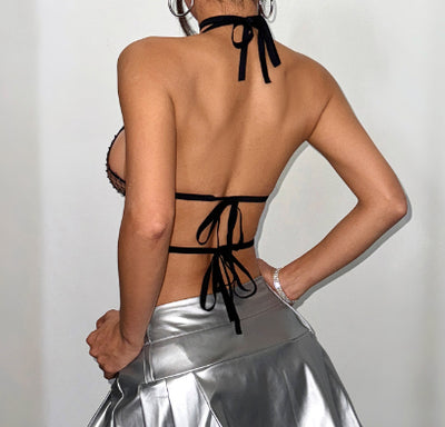 Top Bandage Strass Fishnet - Elegancia y Brillo - Image 5