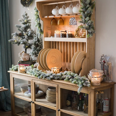 Conjunto de Decoración Navideña Floral con Aroma de Cedro - Image 4
