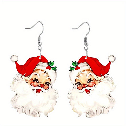 Aretes Colgantes de Papá Noel en Acrílico - Diseño Navideño Adorable - Image 15
