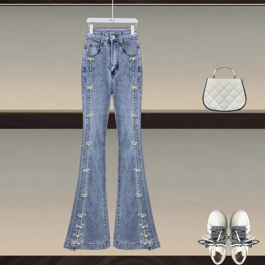 Jeans Negros Talle Alto Ajustados para Mujer - Image 10