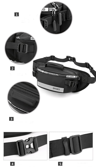 Bolsa Reflectante de Cintura para Hombre - Mochila Crossbody Deportiva - Image 24