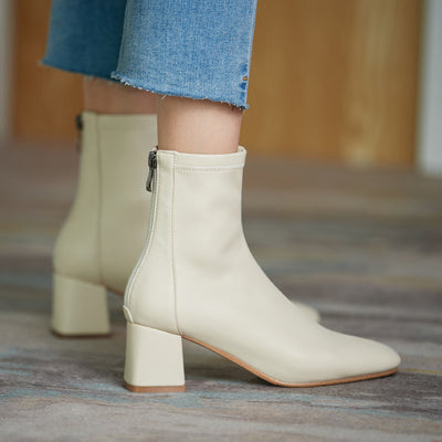 Zapatos de Tacón Alto Elásticos Rectangulares Slim - Comodidad Diaria Versátil - Image 10