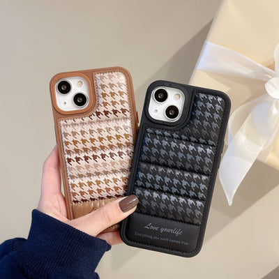 Funda de Teléfono Pied de Poule Pantalla Completa en Silicona