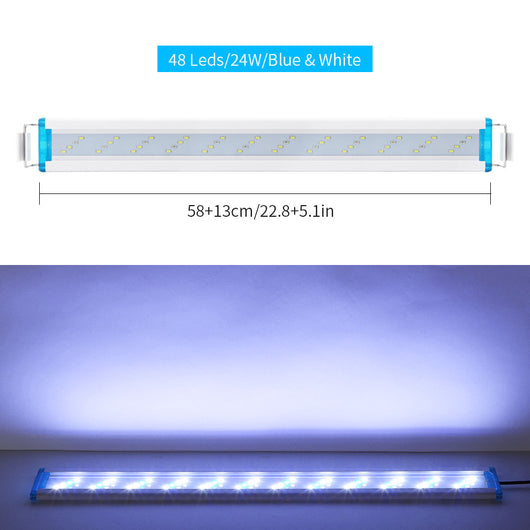 Lámpara LED Ultra Delgada para Acuario - Luz Blanca y Azul - Image 5