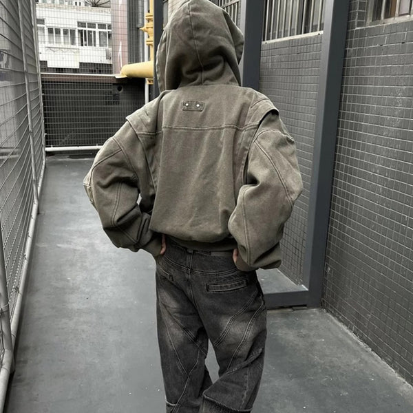 Chaqueta de Trabajo Pesada en Lona Lavada para Hombre